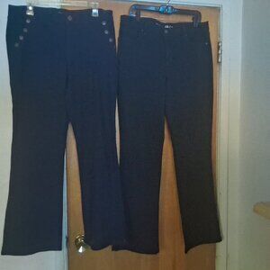 NEW W/0 TAG (2) PAIR OF DENIM BOOTLEG JEANS